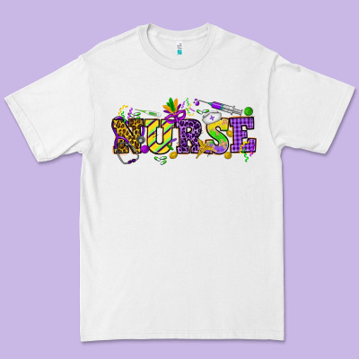 Mardi Gras Day Nurse Premium Tee Designed By Nancycooperartshop
