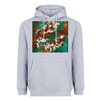 Heather Grey brown cowhide glitter Heavyweight Hoodie - BarkalooDesign