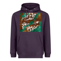 Plum brown cowhide glitter Heavyweight Hoodie - BarkalooDesign