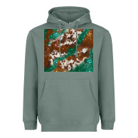 Sage brown cowhide glitter Heavyweight Hoodie - BarkalooDesign