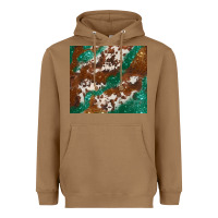 Toasted Coconut brown cowhide glitter Heavyweight Hoodie - BarkalooDesign