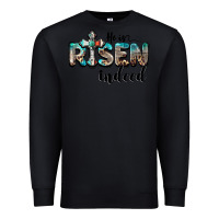 Black he is risen indeed Premium Sweatshirt - BarkalooDesign