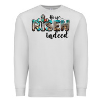 Dove Grey he is risen indeed Premium Sweatshirt - BarkalooDesign