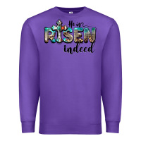 Purple he is risen indeed Premium Sweatshirt - BarkalooDesign