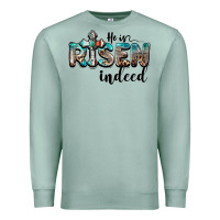 Seafoam he is risen indeed Premium Sweatshirt - BarkalooDesign