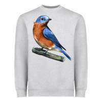 Heather Grey Eastern Bluebird Heavyweight Sweatshirt - LillyAllenDesigns