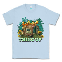 Dusty Blue Back that thing up Classic Tee - HowdyJamesFarm
