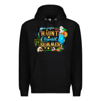 Black name spooky summer vibes Premium Hoodie - CowhideDigitalArt