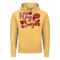 Vintage Mustard hey sugar with lips and candies olivia Vintage Hoodie - OliviaCreatesArt
