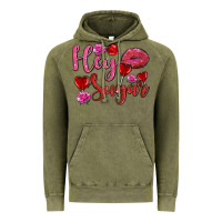 Vintage Olive hey sugar with lips and candies olivia Vintage Hoodie - OliviaCreatesArt
