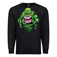 Black halloween green slimer ghost Premium Sweatshirt - longCreatives
