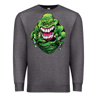 Charcoal Heather halloween green slimer ghost Premium Sweatshirt - longCreatives
