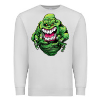 Dove Grey halloween green slimer ghost Premium Sweatshirt - longCreatives