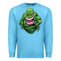 Ocean Blue halloween green slimer ghost Premium Sweatshirt - longCreatives