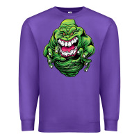 Purple halloween green slimer ghost Premium Sweatshirt - longCreatives