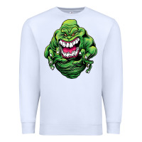 White halloween green slimer ghost Premium Sweatshirt - longCreatives