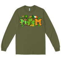 Army Green St. Patrick's Day mom Long Sleeve Tee - OliviaCreatesArt