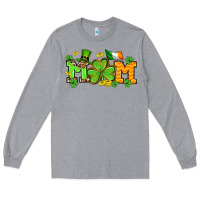 Heather Grey St. Patrick's Day mom Long Sleeve Tee - OliviaCreatesArt