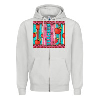 Dove Grey teacher with  flower glitter and serape leopard Zipper Hoodie - Artiststas