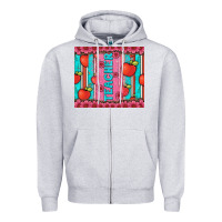 Heather Grey teacher with  flower glitter and serape leopard Zipper Hoodie - Artiststas