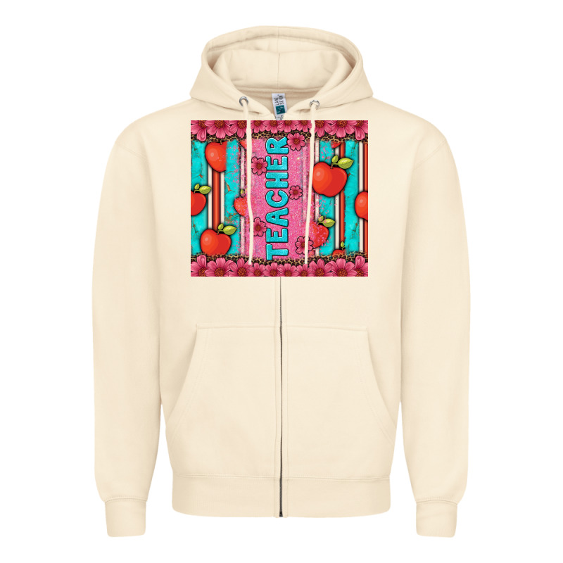 Teacher With  Flower Glitter And Serape Leopard Zipper Hoodie by Artiststas | Teevron