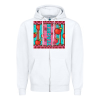 White teacher with  flower glitter and serape leopard Zipper Hoodie - Artiststas