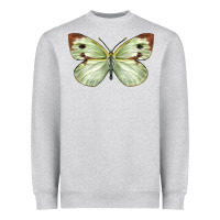 Heather Grey Cabbage Butterfly Heavyweight Sweatshirt - LillyAllenDesigns