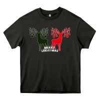 Asphalt Merry Christmas Reindeer Heavy Core Tee - Bettercallsaul