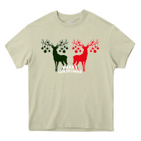 Mossy Merry Christmas Reindeer Heavy Core Tee - Bettercallsaul