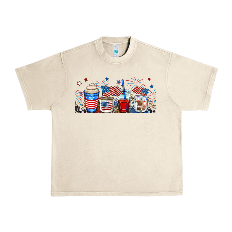 4th Of July Coffe Cups Urban Heavy Tee by RanaPortraitStore | Teevron