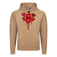 Vintage Coffee heart balloons olivia Vintage Hoodie - OliviaCreatesArt
