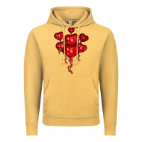 Vintage Mustard heart balloons olivia Vintage Hoodie - OliviaCreatesArt