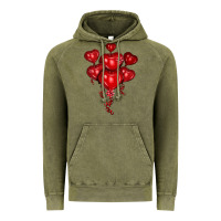 Vintage Olive heart balloons olivia Vintage Hoodie - OliviaCreatesArt