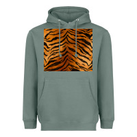 Sage handdrawn tiger pattern Heavyweight Hoodie - BarkalooDesign