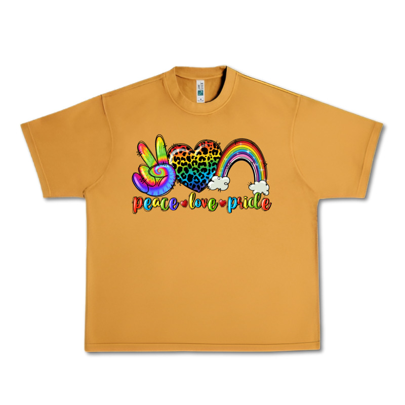 Peace Love Pride Urban Heavy Tee by CowGirlArtShop | Teevron