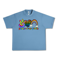 Pebble Blue Peace love pride Urban Heavy Tee - CowGirlArtShop