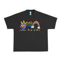 Pigment Black Peace love pride Urban Heavy Tee - CowGirlArtShop