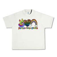 Pistachio Peace love pride Urban Heavy Tee - CowGirlArtShop