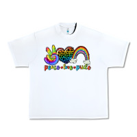 White Peace love pride Urban Heavy Tee - CowGirlArtShop