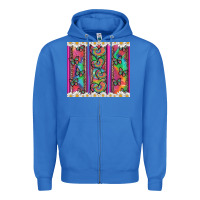 True Royal tie dye hearts and butterfly with flowers Zipper Hoodie - Artiststas