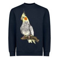 Navy Cocktail Parrot Heavyweight Sweatshirt - LillyAllenDesigns