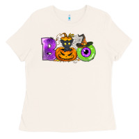 Bone Boo Halloween Ladies Tee - NancyCooperArtShop