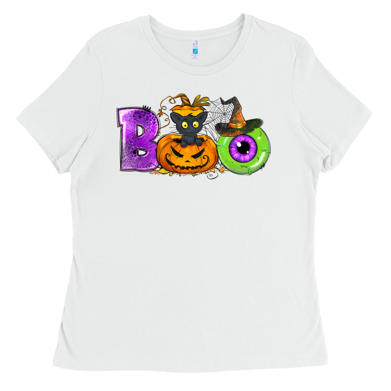 Boo Halloween Ladies Tee by NancyCooperArtShop | Teevron