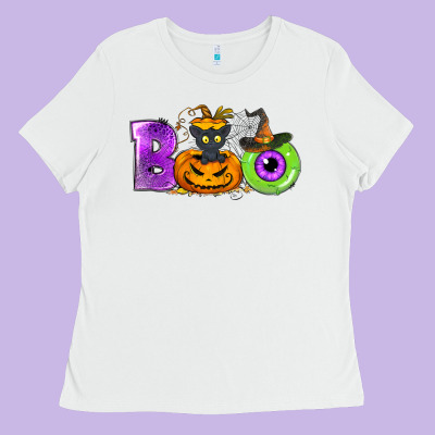 Boo Halloween Ladies Tee Designed By Nancycooperartshop