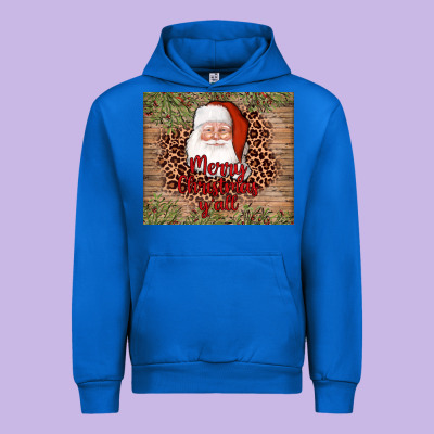 Santa Merry Christmas Y'all Urban Hoodie Designed By Adodesignshop