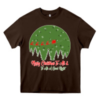 Chocolate Brown Merry Christmas To All To All A Good Night Heavy Core Tee - Bettercallsaul