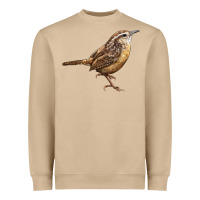 Mushroom Ccarolina Wren Heavyweight Sweatshirt - LillyAllenDesigns