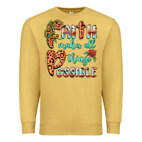 Antique Gold faith makes all things possible Premium Sweatshirt - BarkalooDesign
