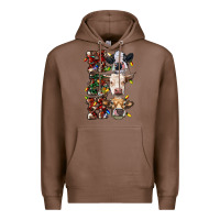 Chestnut Ho Ho Ho Cows Premium Hoodie - RanaPortraitStore