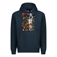 Navy Ho Ho Ho Cows Premium Hoodie - RanaPortraitStore